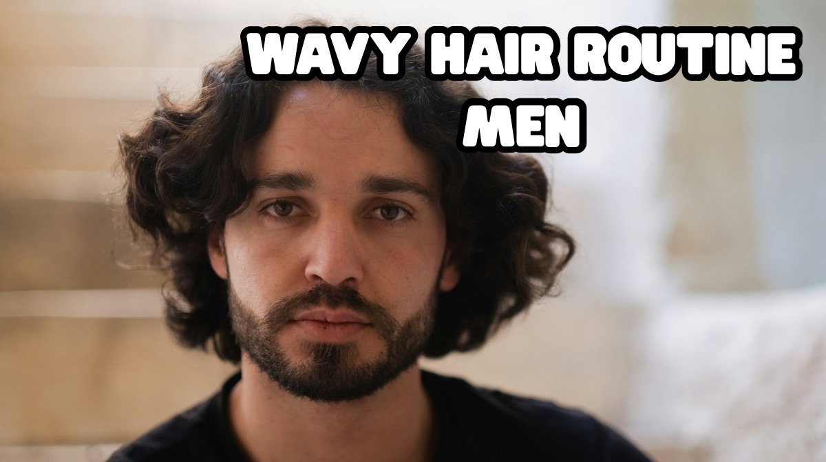 wavy hair routine men