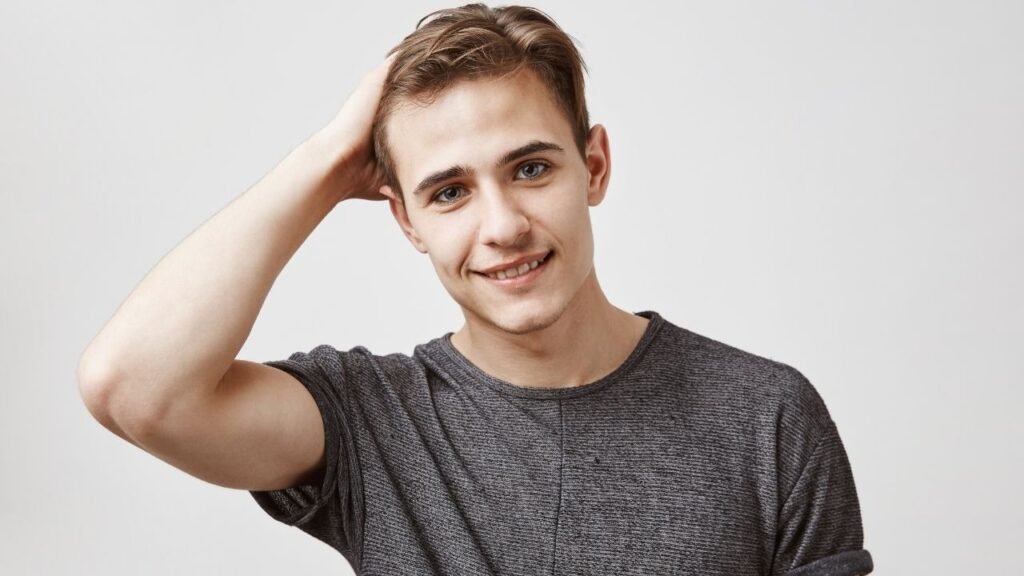 Men with oily hair